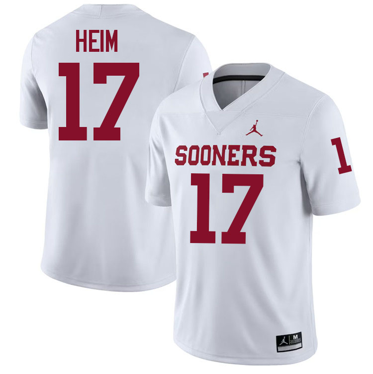 Taylor Heim Oklahoma Sooners Jersey,Oklahoma Sooners Football Uniforms,Jersey-White